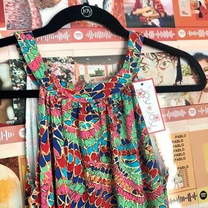 COLORFUL HALTER DRESS